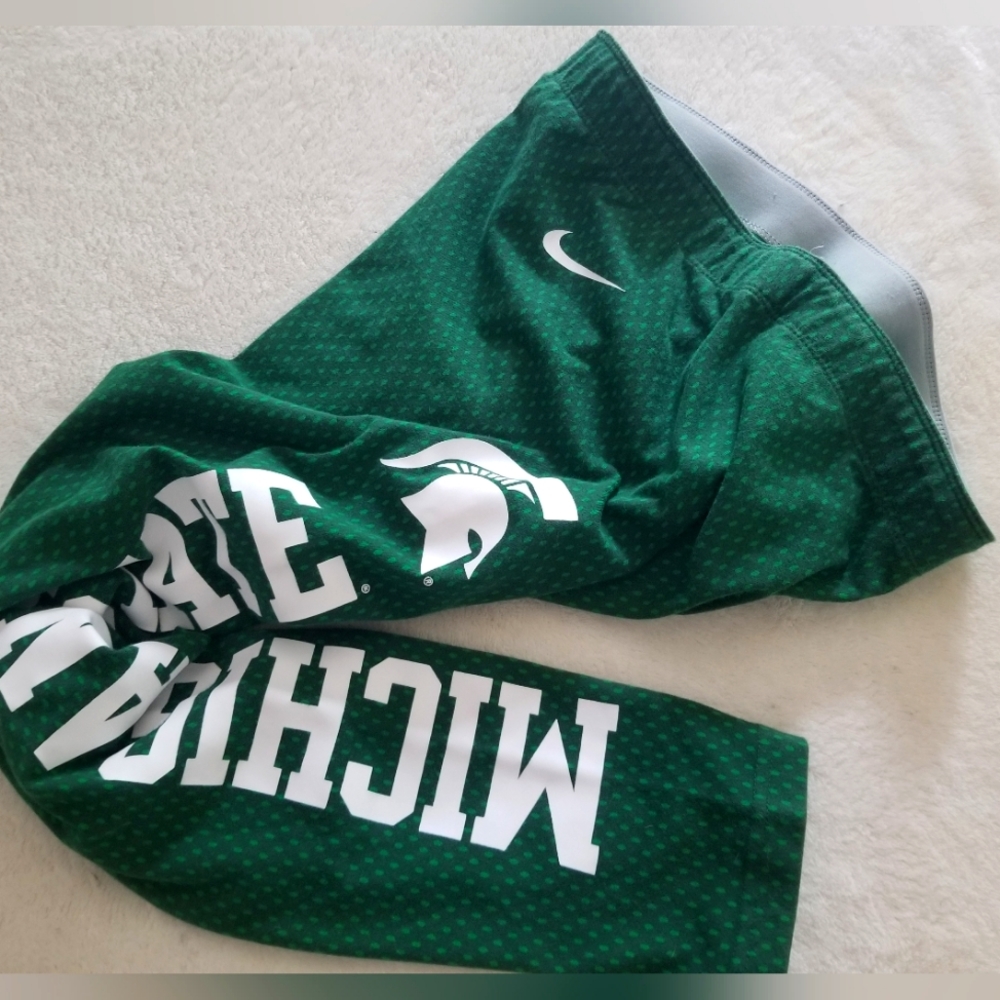 EUC Michigan State University Spartans Nike leggings running tights pants